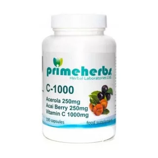 Primeherbs C-1000mg+acerola 250mg+acai 250mg 100db - Bio és natúr étrendkiegészítők