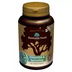 Rainforest foods bio chlorella és spirulina tabletta 500mg 300 db - Bio és natúr étrendkiegészítők