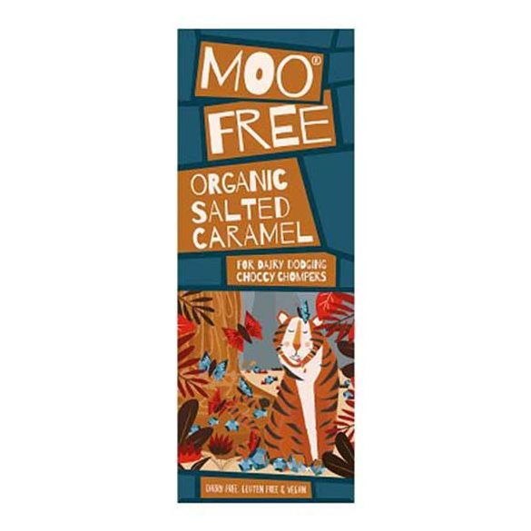Moo free prémium tejmentes csokoládé tengeri sóval és karamellel 80 g