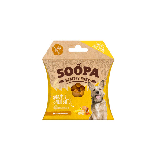 Soopa healthy bites vegán jutalomfalat banán és mogyoróvaj 50 g