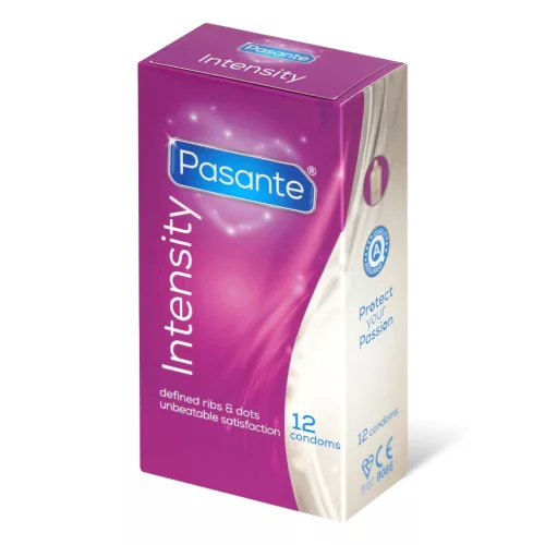 Pasante - bordázott, pontozott óvszer (12db) – Ízesített óvszer, különleges óvszer