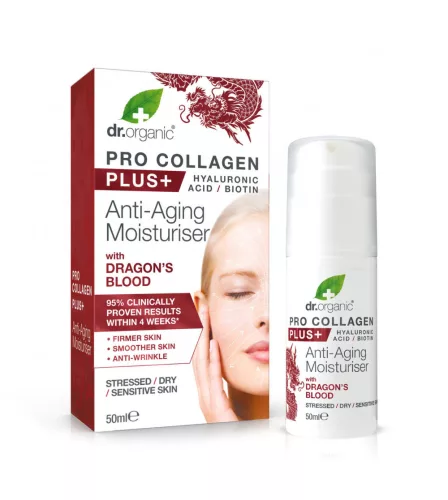 dr.Organic Pro Collagen Anti-Aging hidratáló arckrém sárkányvérfa kivonattal 50 ml - Bio és natúr kozmetikumok