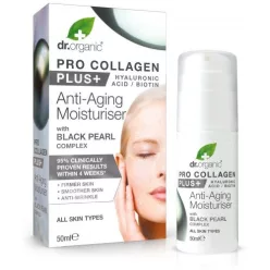 dr.Organic Pro Collagen Anti-Aging hidratáló arckrém fekete gyönggyel - Bio és natúr kozmetikumok