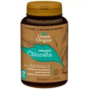 Green Origins BIO CHLORELLA alga tabletta 180 db - Bio és natúr étrendkiegészítők