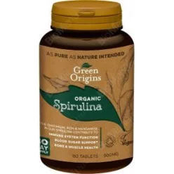 Green Origins BIO SPIRULINA alga tabletta 180 db - Bio és natúr étrendkiegészítők