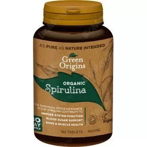 Green Origins BIO SPIRULINA alga tabletta 180 db - Bio és natúr étrendkiegészítők