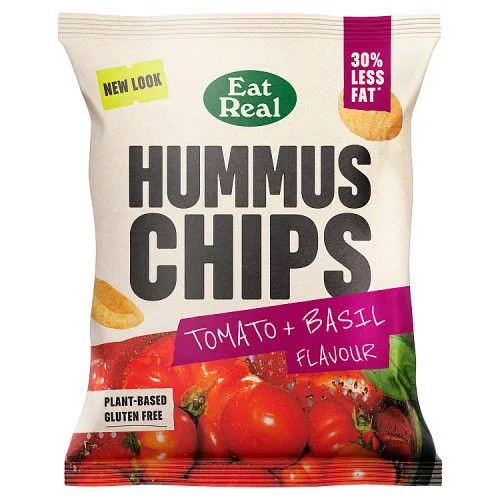 EAT REAL HUMMUS CHIPS PAR.-BAZS. 45G - Bio és natúr élelmiszerek