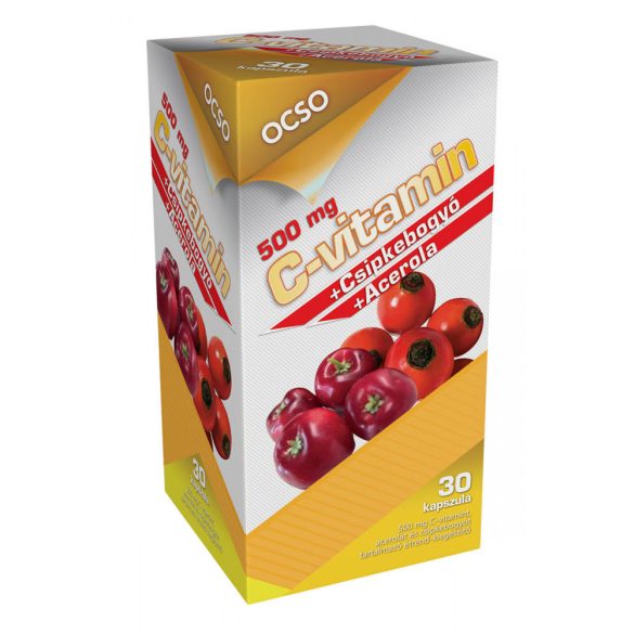 OCSO C-vitamin 500 mg +Csipkebogyó+Acerola kapszula 30 db