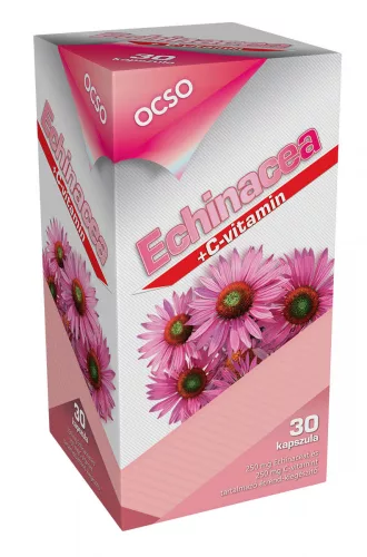OCSO Echinacea + C-vitamin kapszula 30 db - Bio és natúr étrendkiegészítők
