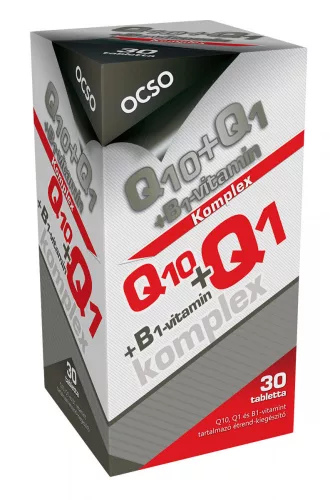 OCSO Q10+Q1 koenzim tabletta – 30 db - Bio és natúr étrendkiegészítők