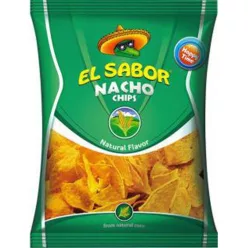   El sabor big nacho chips gluténmentes natúr 0% hozzáadott só nélkül 100 g