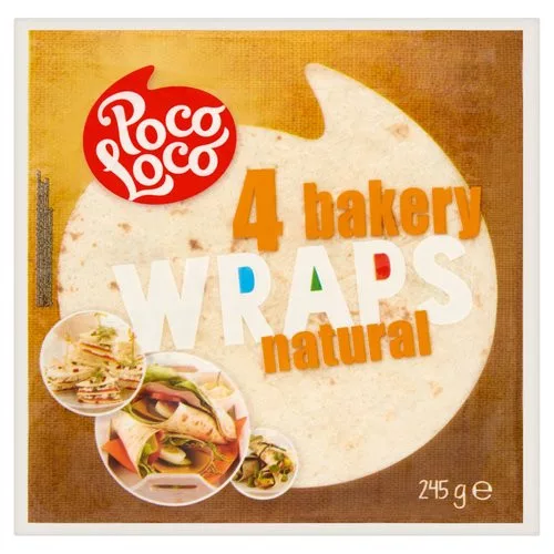 Poco Loco lágy tortilla búzalisztből 245 g - Bio és natúr élelmiszerek