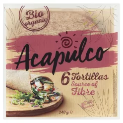 Acapulco bio lágy tortilla búzakorpával 240 g - 