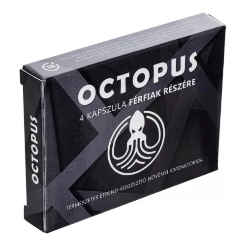 Octopus - étrendkiegészítő kapszula férfiaknak (4 db) - Bio és natúr intim termékek