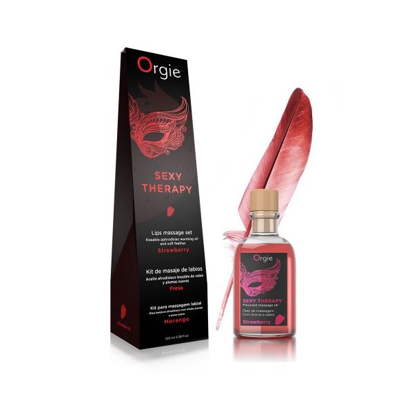 Orgie Sexy Therapy - masszázsolaj szett - eper