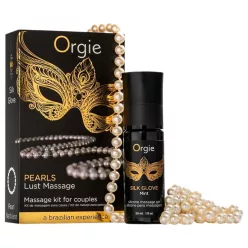 Orgie Pearls Lust - masszázsgél gyöngynyaklánccal - Bio és natúr intim termékek