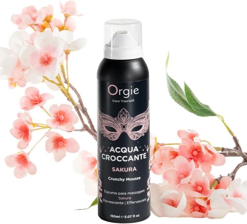 Orgie Acqua Croccante - masszázs hab - cseresznyevirág (150ml) - Bio és natúr intim termékek