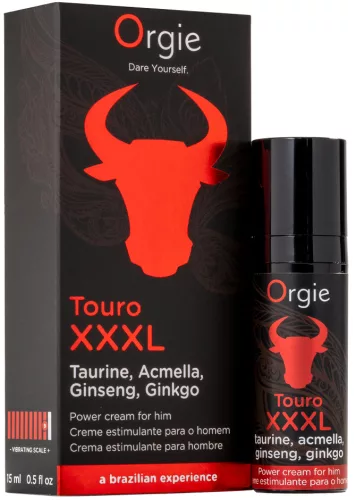 Orgie Touro XXXL - erekció fokozó krém (15ml) - Bio és natúr intim termékek