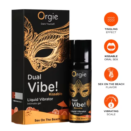Orgie Dual Vibe - unisex folyékony vibrátor - Sex on the Beach (15ml) - Bio és natúr intim termékek