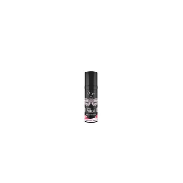Orgie Dual Vibe - unisex folyékony vibrátor - Eper - Gin Tonic (15ml)