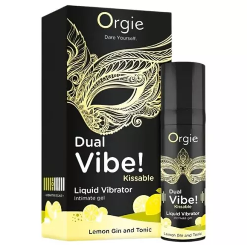 Orgie Dual Vibe - unisex folyékony vibrátor - Gin Tonic (15ml) - Bio és natúr intim termékek