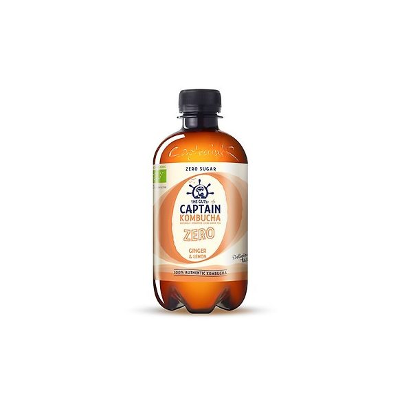 Captain bio kombucha élőflórás ital gyömbér-citrom 400 ml