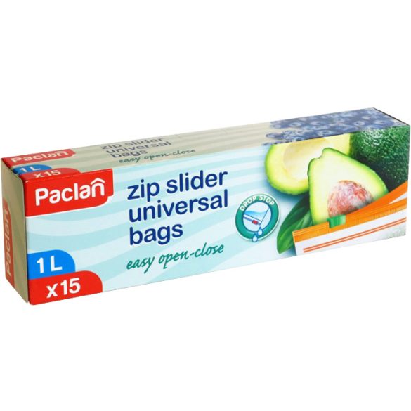 PACLAN ZACSKÓ ZIP ZÁRAS 1L-ES 15DB