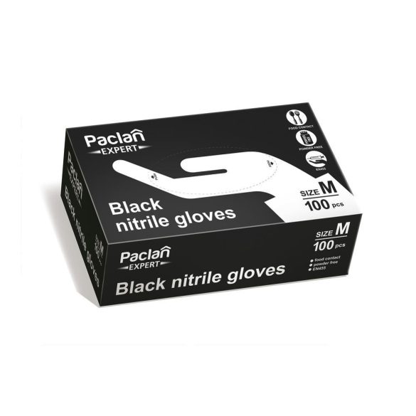 PACLAN KESZTYŰ NITRIL FEKETE M-ES 100DB