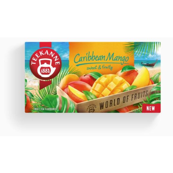 Teekanne world of fruits caribbean mangó ízű gyümölcstea 20x2,25 g 45 g