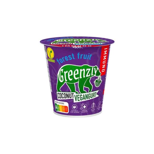 Greenzly kókuszos vegángurt erdei gyümölcsös 130 g