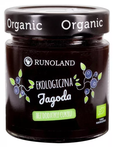 RUNOLAND BIO FEKETEÁFONYA DZSEM 200 g - Bio és natúr élelmiszerek