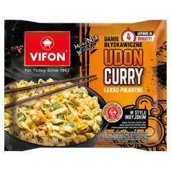 Vifon Udon Curry Indiai Instant Búzatésztás Étel (Enyhén Csípős) 90G – Készétel