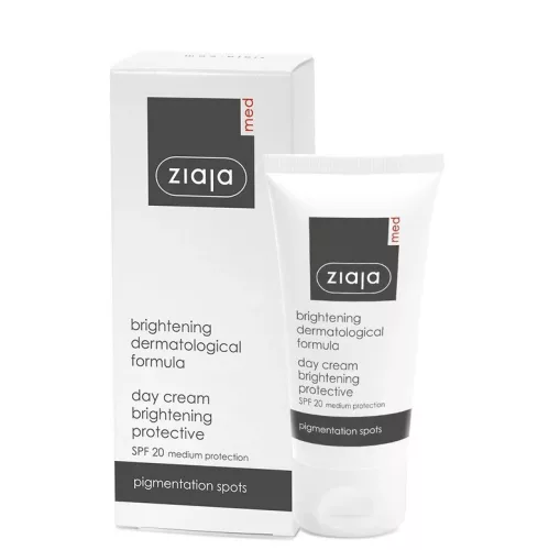 Ziaja Med világosító bőrvédő nappali krém, pigmentfoltos bőrre ff20 50 ml - 
