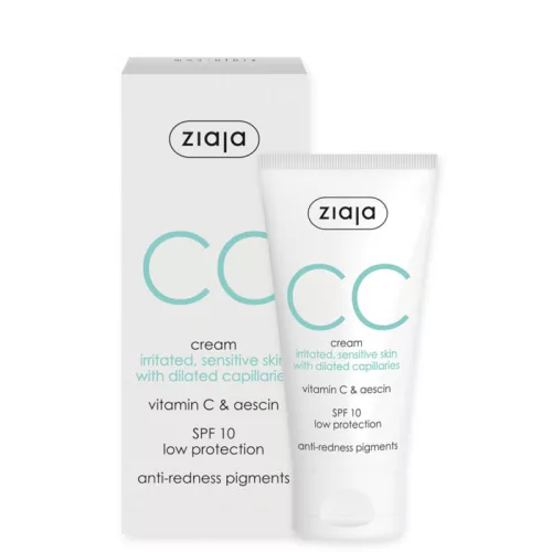 Ziaja cc krém érzékeny irritált kitágult hajszáleres bőrre 50 ml - Bio és natúr kozmetikumok