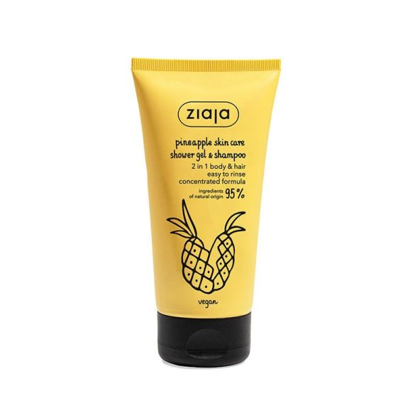Ziaja Ananász Tusfürdő Gél És Sampon 2In1 Vegán 160Ml