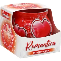 Illatmécses üvegpohárban romantika 1db