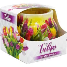 Illatmécses üvegpohárban tulipán 1db – iIllatgyertya