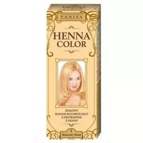 Henna Color szinező hajbalzsam nr 1 napszőke 75 ml - Bio és natúr kozmetikumok