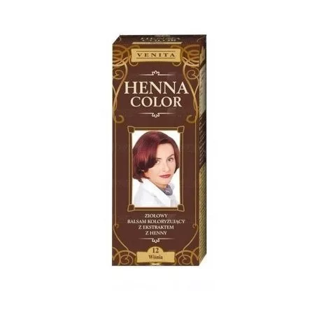 Henna Color szinező hajbalzsam nr 12 meggyvörös 75 ml - Bio és natúr kozmetikumok