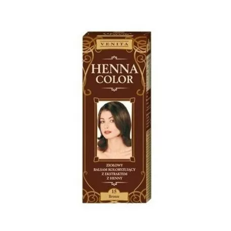 Henna Color szinező hajbalzsam nr 15 bronzbarna 75 ml - Bio és natúr kozmetikumok