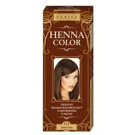 Henna Color szinező hajbalzsam nr 113 világosbarna 75 ml - Bio és natúr kozmetikumok