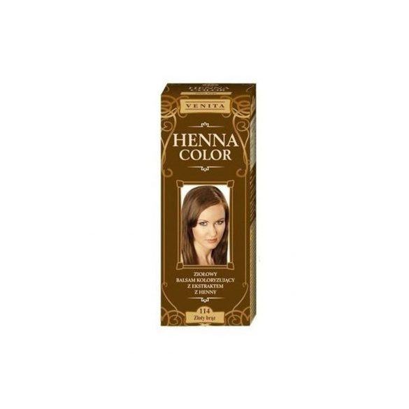 Henna Color szinező hajbalzsam nr 114 aranybarna 75 ml