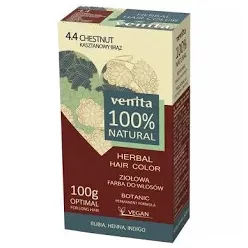 Venita 100% natural gyógynövényes hajfesték 4.4 gesztenye barna 100 g - Bio és natúr kozmetikumok