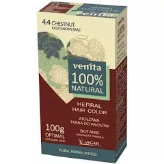 Venita 100% natural gyógynövényes hajfesték 4.4 gesztenye barna 100 g - Bio és natúr kozmetikumok