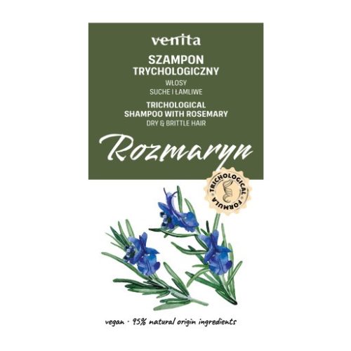 Venita trichológiás hajgyógyászati sampon rozmaring kivonattal száraz és töredezett hajra 300 ml