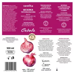 Venita trichológiás hajgyógyászati hajkondicionáló hajszesz-elixír hagyma kivonattal zsírosodásra és hajhullásra 100 ml - Bio és natúr kozmetikumok