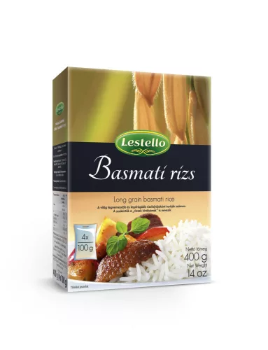 Lestello Basmati Rizs 400 g - Bio és natúr élelmiszerek