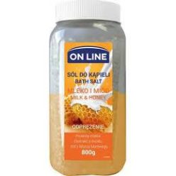 On Line fürdősó tej és méz 800 g