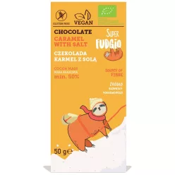 Super fudgio bio csokoládé sóskaramellel 50 g - 