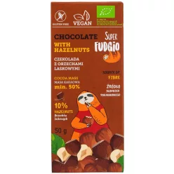 Super fudgio bio csokoládé mogyoróval 50 g - 